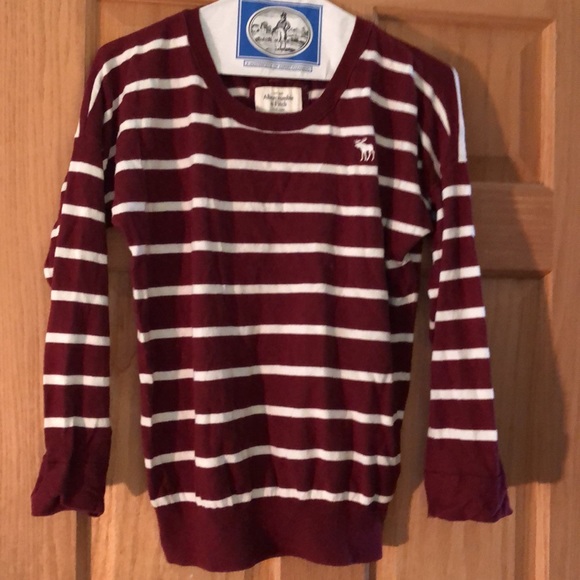 Abercrombie & Fitch Sweaters - abercrombie & fitch red white stripe sweater size medium womens never worn nwot